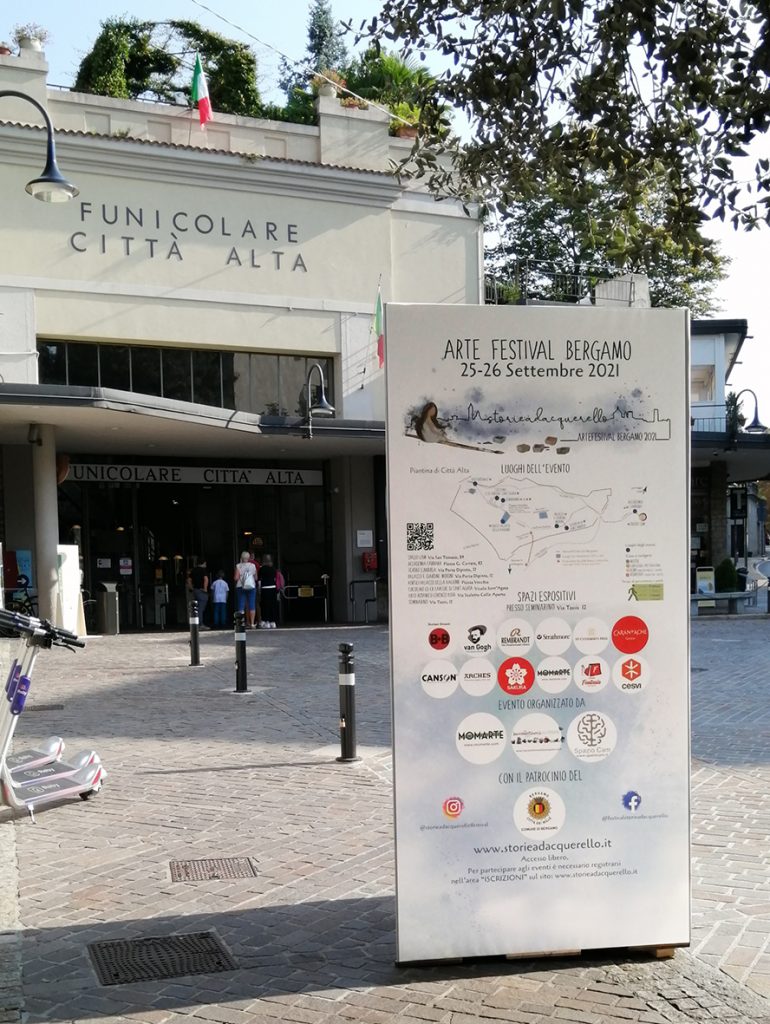 Totem con struttura easy per manifestazione tenutasi presso la città di Bergamo